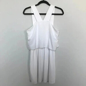 Zara White Layered Mini Dress